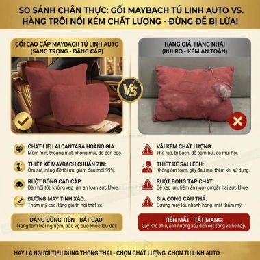 Gối tựa đầu và lưng ô tô Maybach da lộn cao cấp - Giá ưu đãi 97.020₫ 4 Gối tựa đầu và lưng ô tô Maybach da lộn cao cấp - Giá ưu đãi 97.020₫ 4