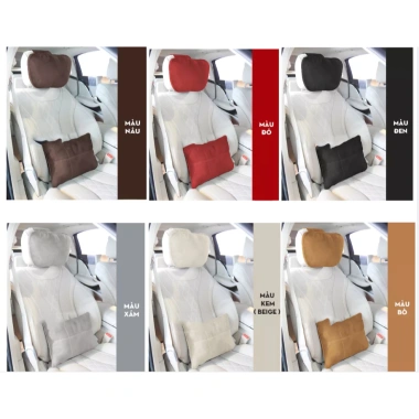 Gối tựa đầu và lưng ô tô Maybach da lộn cao cấp - Giá ưu đãi 97.020₫