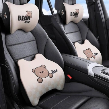 Gối Tựa Đầu và Lưng Xe Hơi Cao Su Non Êm Ái - Thoải mái, Giá ưu đãi 124.600 VND