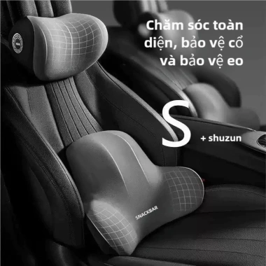 Gối tựa đầu và lưng xe hơi DSBY cao su non mềm mại, giảm đau mỏi, chỉ 95.160₫