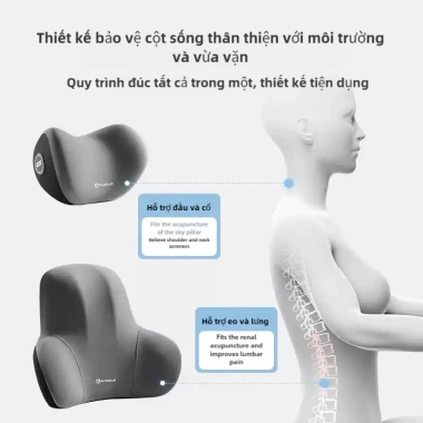 Gối tựa đầu và lưng xe hơi KWNK cao su non mềm mại chống đau mỏi, giá 94.715đ 8