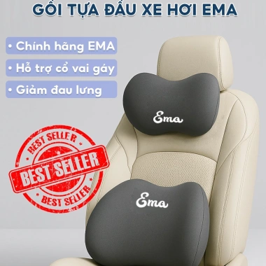 Gối tựa đầu xe hơi EMA cao su non cao cấp - Chống mỏi cổ, giảm đau vai gáy, giảm giá 22% chỉ 93.000₫
