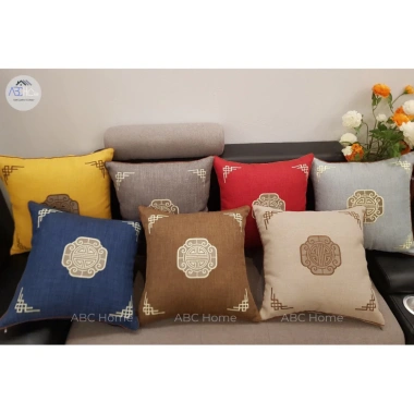 Gối tựa ghế Sofa thêu 45x45cm kèm ruột - Siêu mềm, giá chỉ 49.000 VND 4