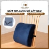 Gối tựa lưng cao su non 32cm ô tô, văn phòng - Dây cố định, hỗ trợ lưng - 139.000đ