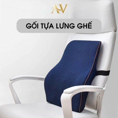 Gối tựa lưng cao su non Anhvu Office - Đệm lưng giảm đau, hỗ trợ ghế văn phòng, 165k