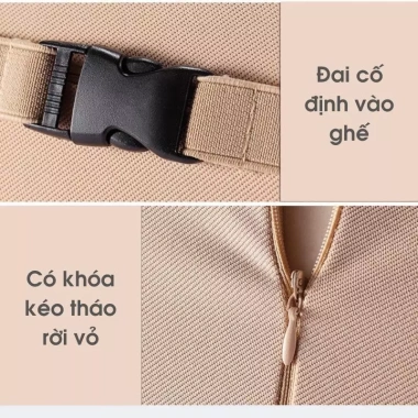 Gối tựa lưng cao su non Anhvu Office - Đệm lưng giảm đau, hỗ trợ ghế văn phòng, 165k