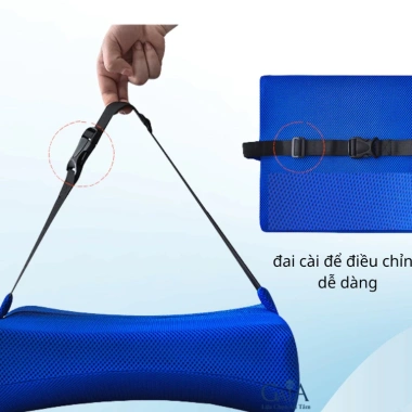 Gối tựa lưng cao su non cho ghế văn phòng - Đai cài, đa màu, giá chỉ 209.150₫