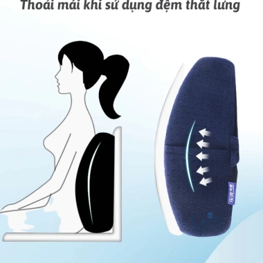 Gối tựa lưng cao su non cho ghế văn phòng - Đai cài, đa màu, giá chỉ 209.150₫