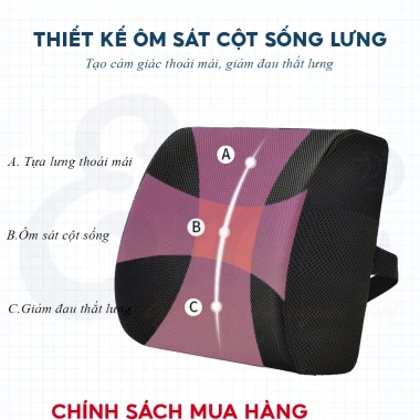 Gối tựa lưng cao su non EMA cho văn phòng và ô tô - Giảm đau thắt lưng, thư giãn, chỉ 158.000₫ 2 Gối tựa lưng cao su non EMA cho văn phòng và ô tô - Giảm đau thắt lưng, thư giãn, chỉ 158.000₫ 2