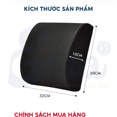 Gối tựa lưng cao su non EMA cho văn phòng và ô tô - Giảm đau thắt lưng, thư giãn, chỉ 158.000₫