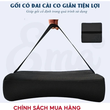 Gối tựa lưng cao su non EMA cho văn phòng và ô tô - Giảm đau thắt lưng, thư giãn, chỉ 158.000₫
