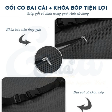 Gối tựa lưng cao su non EMA cho văn phòng và ô tô - Giảm đau thắt lưng, thư giãn, chỉ 158.000₫