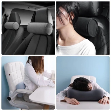 Gối tựa lưng cao su non hình trụ - Bảo vệ thắt lưng, giảm mỏi lưng, dùng cho ghế học, làm việc, xe hơi - 144.000₫ 2