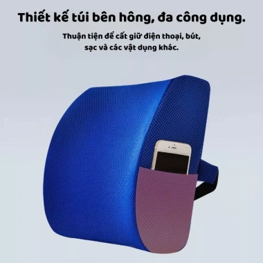Gối tựa lưng có gel lạnh - Cao su non, vải lưới thoáng khí, Memory Foam, 112.700₫