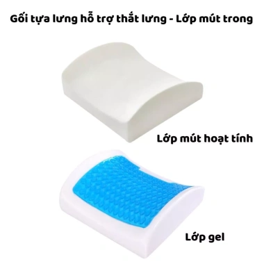 Gối tựa lưng có gel lạnh - Cao su non, vải lưới thoáng khí, Memory Foam, 112.700₫
