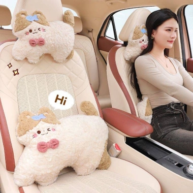 Gối tựa lưng & cổ ô tô USeI - Thắt lưng, thiết kế hoạt hình cô gái dễ thương
