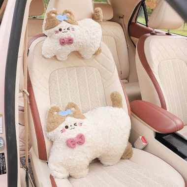 Gối tựa lưng & cổ ô tô USeI - Thắt lưng, thiết kế hoạt hình cô gái dễ thương