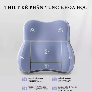 Gối tựa lưng công thái học YMZ - Đệm giảm đau, nâng đỡ lưng, lót ghế xe, ô tô, văn phòng 4 Gối tựa lưng công thái học YMZ - Đệm giảm đau, nâng đỡ lưng, lót ghế xe, ô tô, văn phòng 4