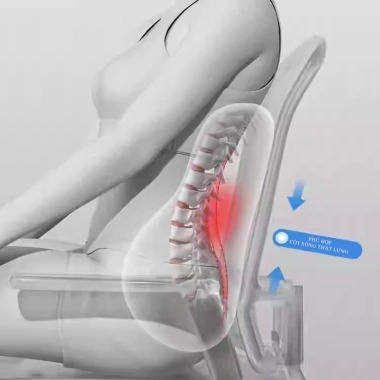 Gối tựa lưng công thái học YMZ - Đệm giảm đau, nâng đỡ lưng, lót ghế xe, ô tô, văn phòng