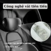 Gối tựa lưng & đầu cao su mềm, hỗ trợ cột sống giảm đau mỏi cho ghế ô tô, văn phòng 4