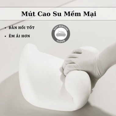 Gối tựa lưng & đầu cao su mềm, hỗ trợ cột sống giảm đau mỏi cho ghế ô tô, văn phòng