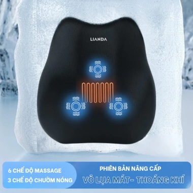 Gối tựa lưng massage chườm nóng LIANDA - 6 chế độ, ruột cao su non, thư giãn cho văn phòng và lái xe, giảm giá 20% 10 Gối tựa lưng massage chườm nóng LIANDA - 6 chế độ, ruột cao su non, thư giãn cho văn phòng và lái xe, giảm giá 20% 10
