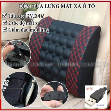 Gối tựa lưng massage ô tô 12V/24V - Giảm đau, thư giãn lưng vai gáy, chỉ 200.000₫ Gối tựa lưng massage ô tô 12V/24V - Giảm đau, thư giãn lưng vai gáy, chỉ 200.000₫
