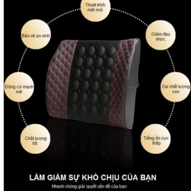 Gối tựa lưng massage ô tô 12V/24V - Giảm đau, thư giãn lưng vai gáy, chỉ 200.000₫ 4 Gối tựa lưng massage ô tô 12V/24V - Giảm đau, thư giãn lưng vai gáy, chỉ 200.000₫ 4