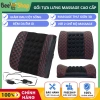 Gối tựa lưng massage rung 12V bọc da giảm đau lưng ô tô - Giá ưu đãi 163,000₫