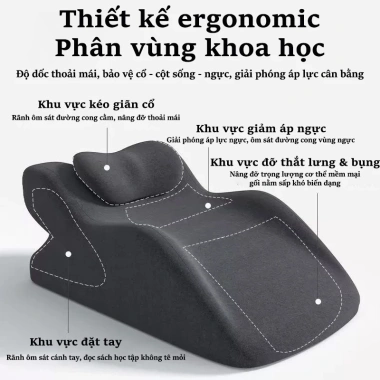 Gối tựa lưng Memory Foam ergonomic giảm áp lực cổ, thắt lưng, nâng hông - 379.000₫ 5