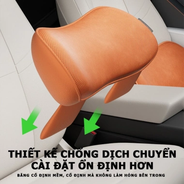 Gối tựa lưng ô tô cao cấp cao su non - Hỗ trợ thắt lưng, giảm đau mỏi, đệm lót ghế chắc chắn