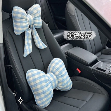 Gối tựa lưng ô tô Car Seat Cushion Đệm lưng Đa mùa Universal – Mẫu caro nơ, giảm còn 142k 2