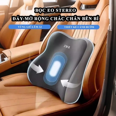 Gối Tựa Lưng Ô TÔ SNACKBAR giảm đau xương cụt, miếng lót lưng xe hơi thoải mái