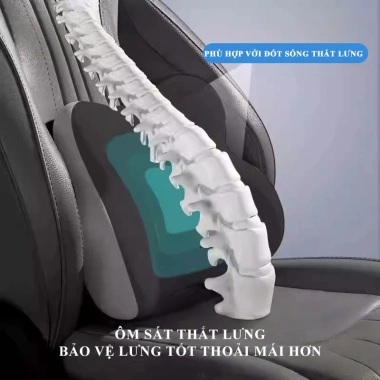 Gối Tựa Lưng Ô TÔ SNACKBAR giảm đau xương cụt, miếng lót lưng xe hơi thoải mái 6 Gối Tựa Lưng Ô TÔ SNACKBAR giảm đau xương cụt, miếng lót lưng xe hơi thoải mái 6