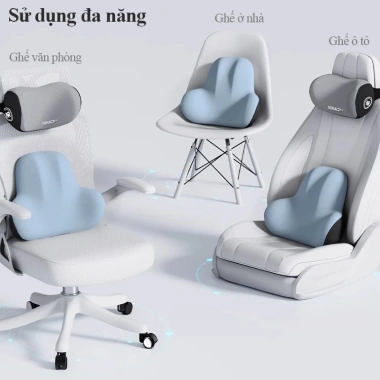 Gối tựa lưng QPENZ êm, giảm ê mỏi, đàn hồi tốt cho ghế văn phòng, sofa, ô tô - 139.000₫