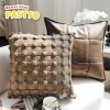 Gối Tựa Lưng Sofa Decor Vuông Nâu - Tháo Rời, Giặt Được, Trang Trí Sofa Giường 4