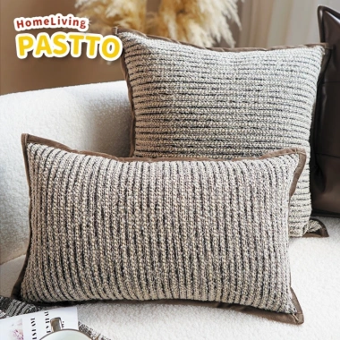 Gối Tựa Lưng Sofa Decor Vuông Nâu - Tháo Rời, Giặt Được, Trang Trí Sofa Giường