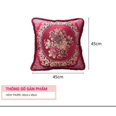 Gối tựa lưng sofa vuông Tây Âu, vỏ và ruột riêng, giảm căng thẳng, 69.000 VND