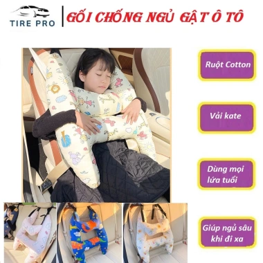 Gối Tựa Ngủ Ô Tô Tirepro Chống Ngủ Gật, vải kate, ruột cotton - Giá 100.000₫ 2 Gối Tựa Ngủ Ô Tô Tirepro Chống Ngủ Gật, vải kate, ruột cotton - Giá 100.000₫ 2