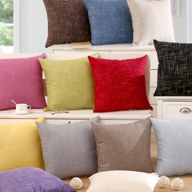 Gối tựa sang trọng một màu cho sofa - Đệm lưng vỏ bông hạt, chỉ 54.900₫ 2