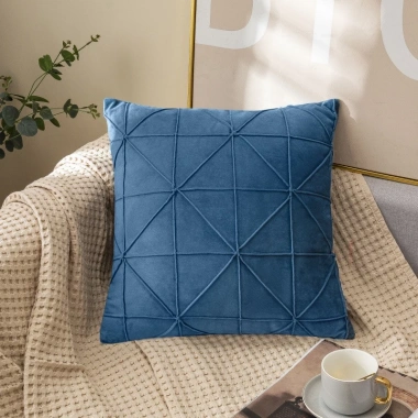 Gối tựa sofa 45x45cm vải nhung mềm mịn, thiết kế kẻ Zizac hiện đại, decor văn phòng, quán bar - 14.900₫ 8