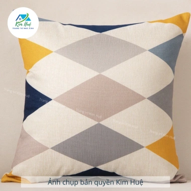 Gối tựa vuông 45x45 họa tiết độc đáo - Trang trí sofa phòng khách, chỉ vỏ, 39.000đ