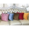 Gối vuông nỉ nhung 45x45 ziczac - Tựa sofa mềm mại, decor nhà hàng khách sạn, 15.900₫ 4