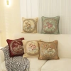 Gối vuông tựa sofa 48x48 cm vải gấm lụa thêu hoa sen, ruột bông gòn - 14.900₫ 2