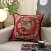 Gối vuông tựa sofa 48x48 cm vải gấm lụa thêu hoa sen, ruột bông gòn - 14.900₫ 10