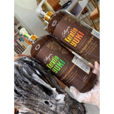 Gội xả colagen keratin YUKI 2.000ml - Siêu mềm mượt, kích mọc tóc, phục hồi tóc hư tổn, giảm giá 210.000đ