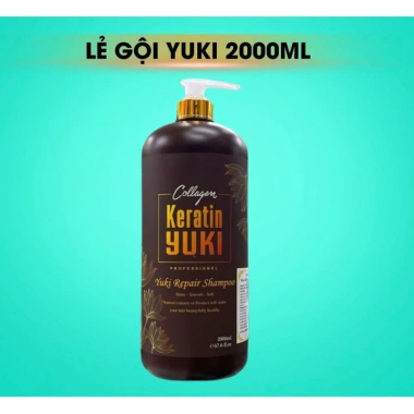 Gội xả colagen keratin YUKI 2.000ml - Siêu mềm mượt, kích mọc tóc, phục hồi tóc hư tổn, giảm giá 210.000đ 10 Gội xả colagen keratin YUKI 2.000ml - Siêu mềm mượt, kích mọc tóc, phục hồi tóc hư tổn, giảm giá 210.000đ 10