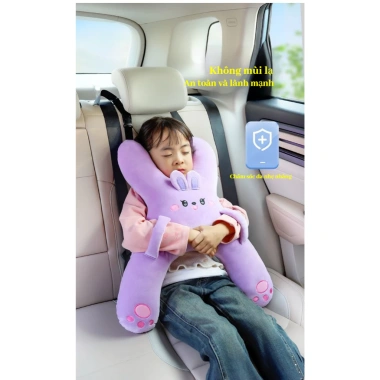 Gối xe trẻ em an toàn, đáng yêu - Đệm ngủ dài hỗ trợ cổ - Giá chỉ 199.900₫