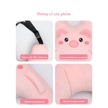 Gối xe trẻ em an toàn, đáng yêu - Đệm ngủ dài hỗ trợ cổ - Giá chỉ 199.900₫