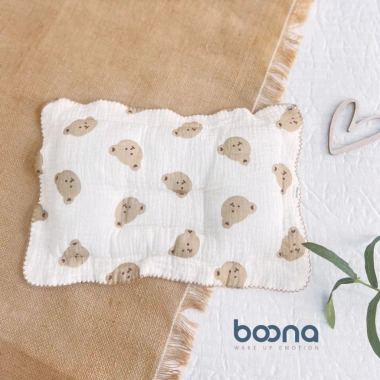 Gối Xô Sơ Sinh Boona Vải Muslin Cao Cấp, Chống Méo Đầu, Thoải Mái Giá 48.000 VND